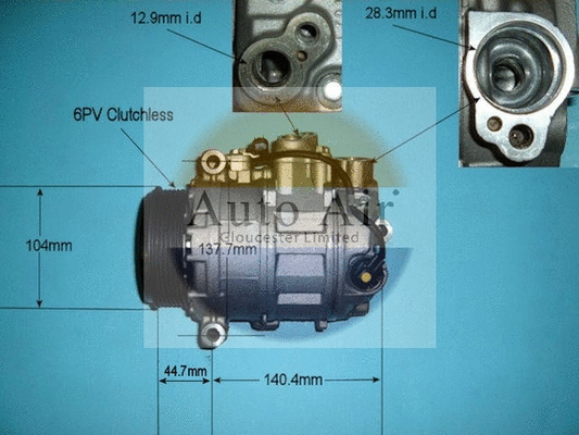 Compresseur, climatisation AUTO AIR GLOUCESTER 14-6201P