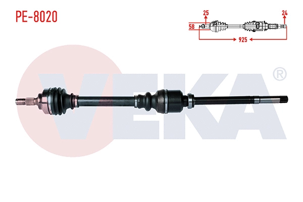 Arbre de transmission VEKA PE-8020