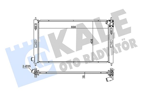 Radiateur, refroidissement du moteur KALE OTO RADYATÖR 345990