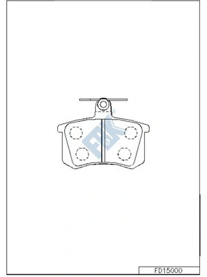 Kit de plaquettes de frein, frein à disque FBK FD15000