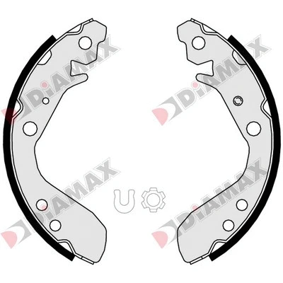 Jeu de mâchoires de frein DIAMAX N01375