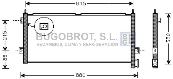 Condenseur, climatisation BUGOBROT 62-VL5025