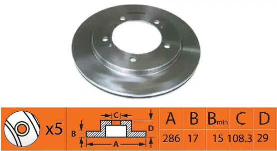 Disque de frein SB BR29109T