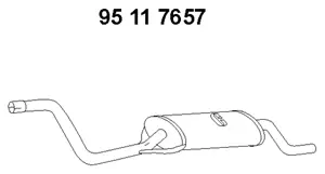 Silencieux arrière EBERSPÄCHER 95 11 7657