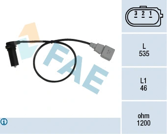 Capteur d'angle, vilebrequin FAE 79067