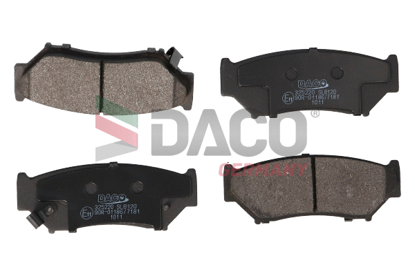 Kit de plaquettes de frein, frein à disque DACO Germany 325220