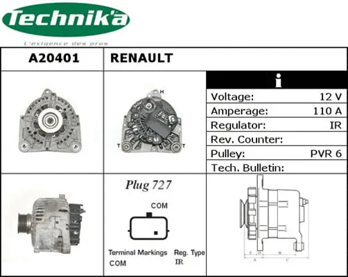 Alternateur Technika A20401