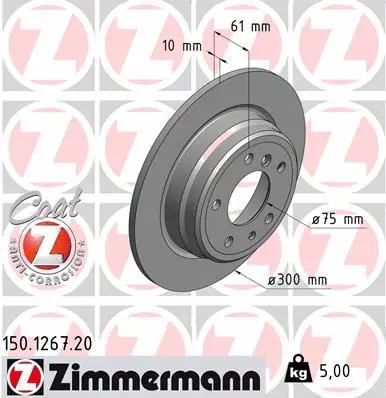 Disque de frein ZIMMERMANN 150.1267.20
