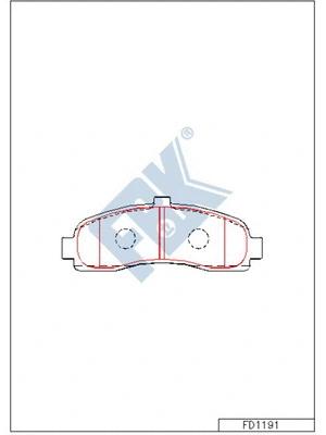 Kit de plaquettes de frein, frein à disque FBK FD1191