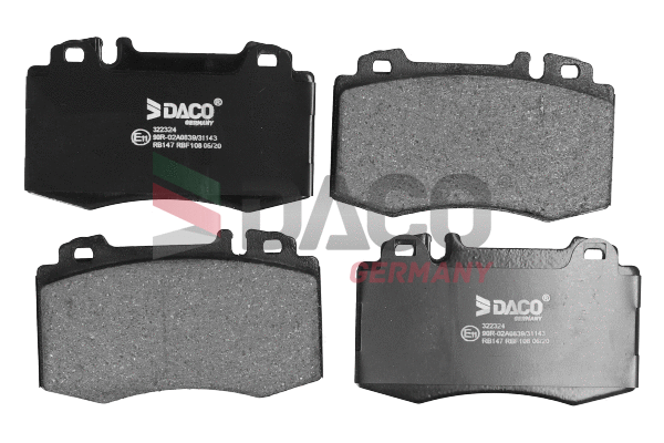 Kit de plaquettes de frein, frein à disque DACO Germany 322324