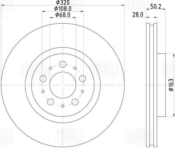 Disque de frein TRIALLI DF 106207