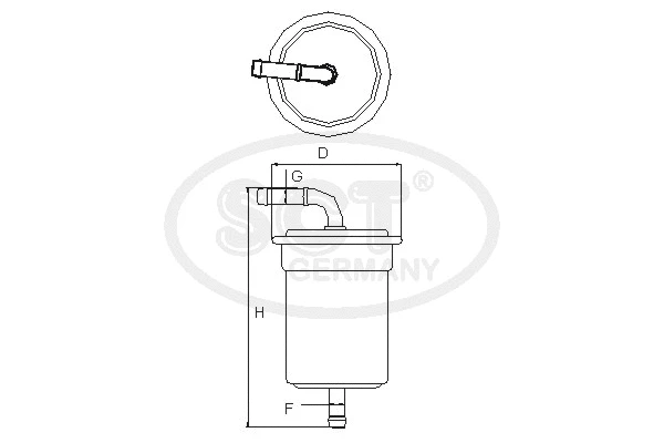 Filtre à carburant SCT - MANNOL ST 709