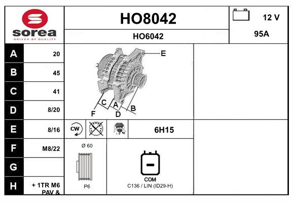 Alternateur SNRA HO8042