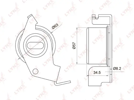 Poulie de tension, courroie crantée LYNXAUTO PB-1040
