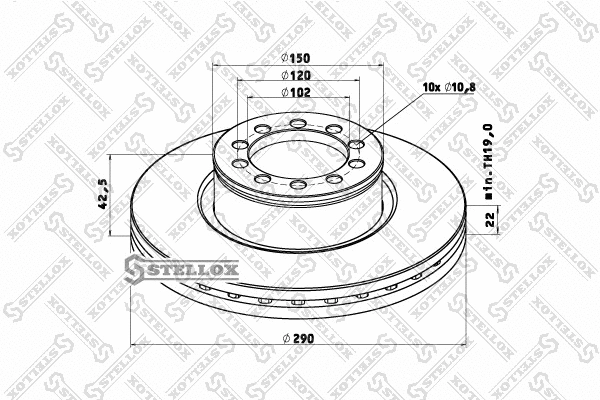 Disque de frein STELLOX 85-00766-SX