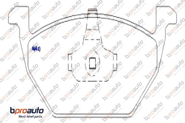 Kit de plaquettes de frein, frein à disque BPROAUTO 1BP30887AA