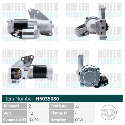 Démarreur HOFFER H5035080