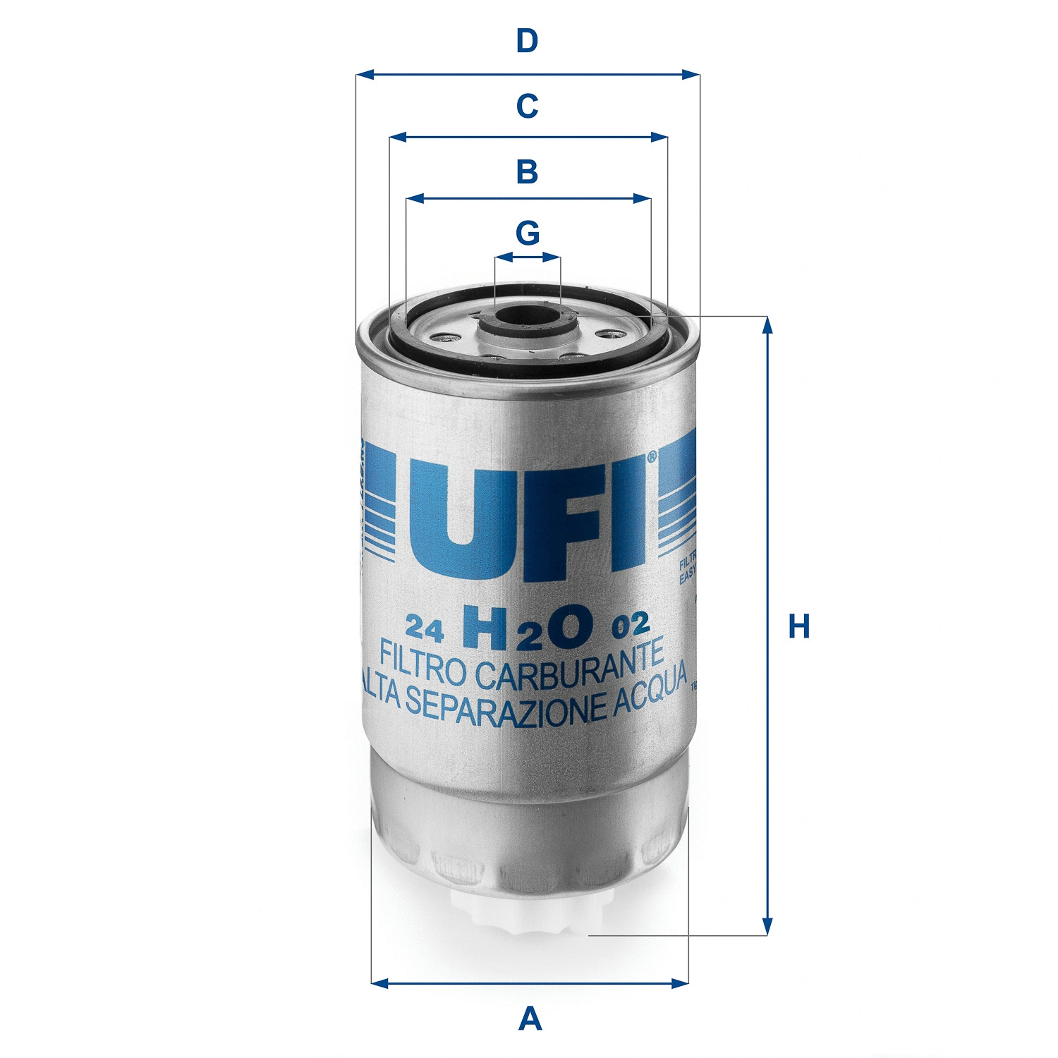 Filtre à carburant UFI 24.H2O.02