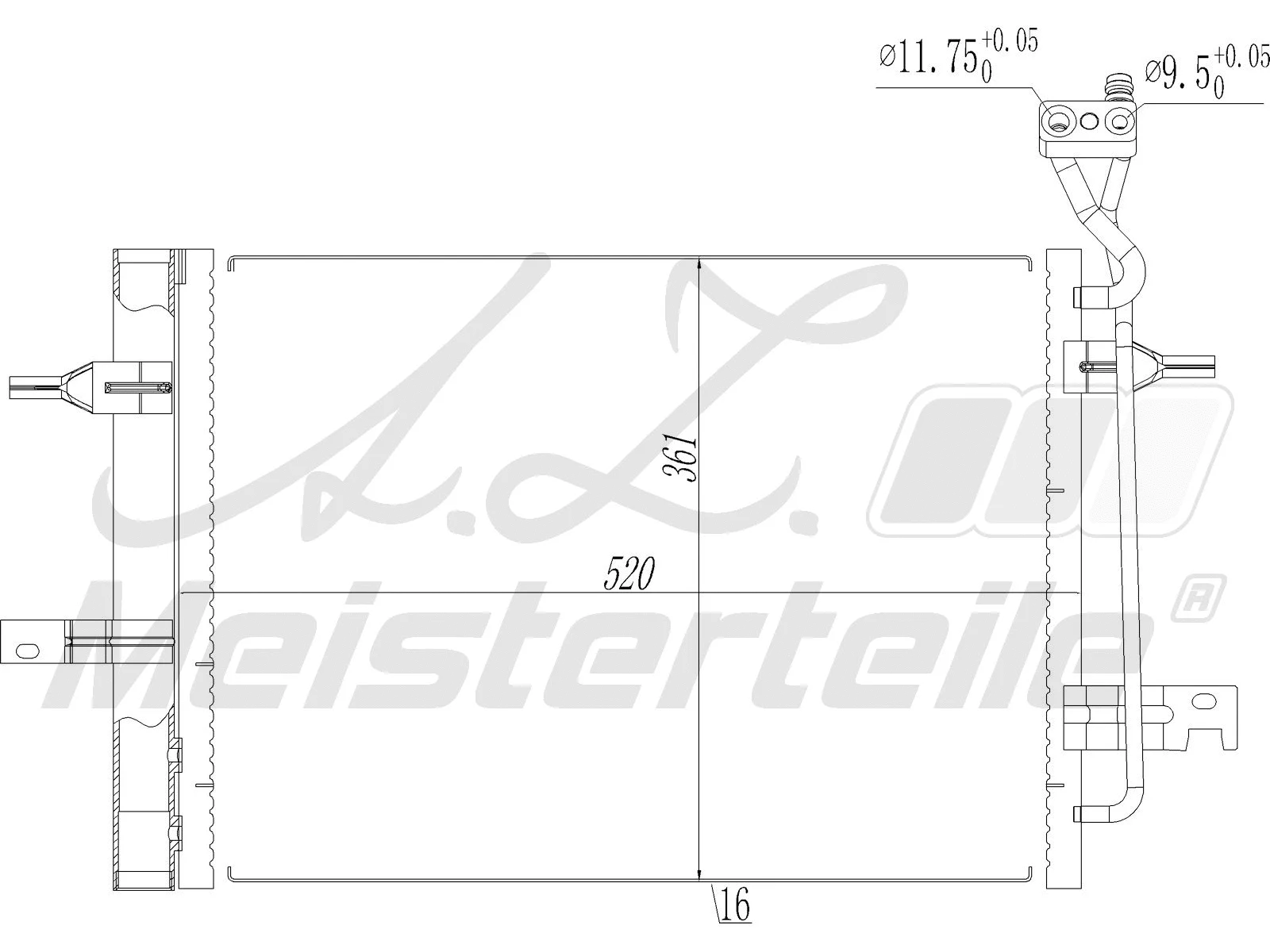 Condenseur, climatisation A.Z. Meisterteile AZMT-45-030-1584