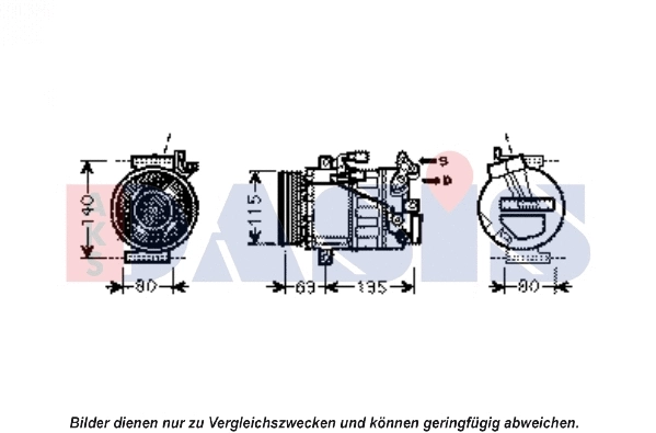 Compresseur, climatisation AKS DASIS 851922N