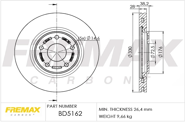 Disque de frein FREMAX BD-5162