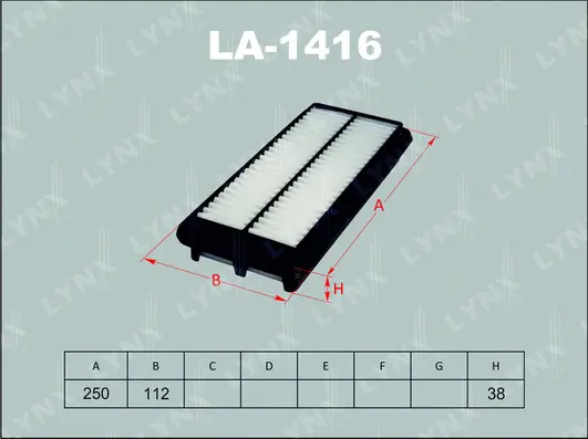 Filtre à air LYNXAUTO LA-1416