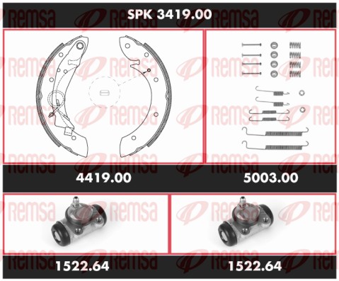 Kit de freins, freins à tambours REMSA SPK 3419.00