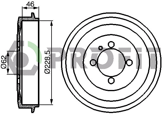 Tambour de frein PROFIT 5020-0003