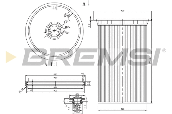 Filtre à carburant BREMSI FE0341