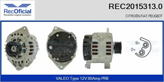 Alternateur RECOFICIAL REC2015313.0