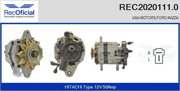 Alternateur RECOFICIAL REC2020111.0