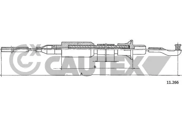 Tirette à câble, commande d'embrayage CAUTEX 761906
