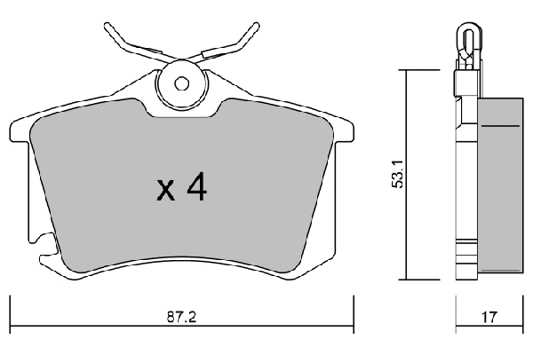Kit de plaquettes de frein, frein à disque AISIN BPVW-2008