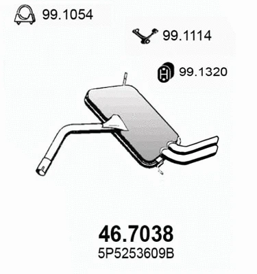 Silencieux arrière ASSO 46.7038