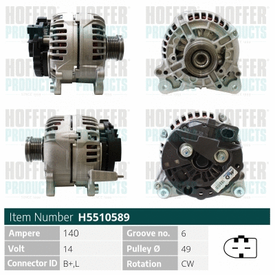 Alternateur HOFFER H5510589