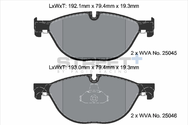 Kit de plaquettes de frein, frein à disque PAGID Racing T8106SP2001