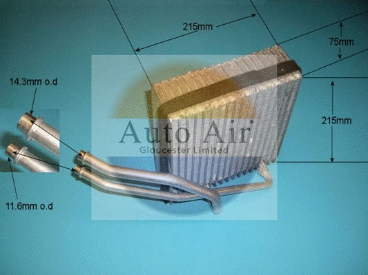 Évaporateur climatisation AUTO AIR GLOUCESTER 21-5638