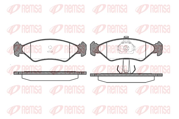 Kit de plaquettes de frein, frein à disque REMSA 0285.20