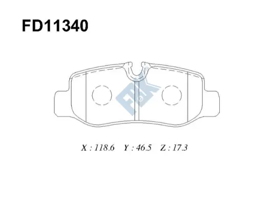Kit de plaquettes de frein, frein à disque FBK FD11340
