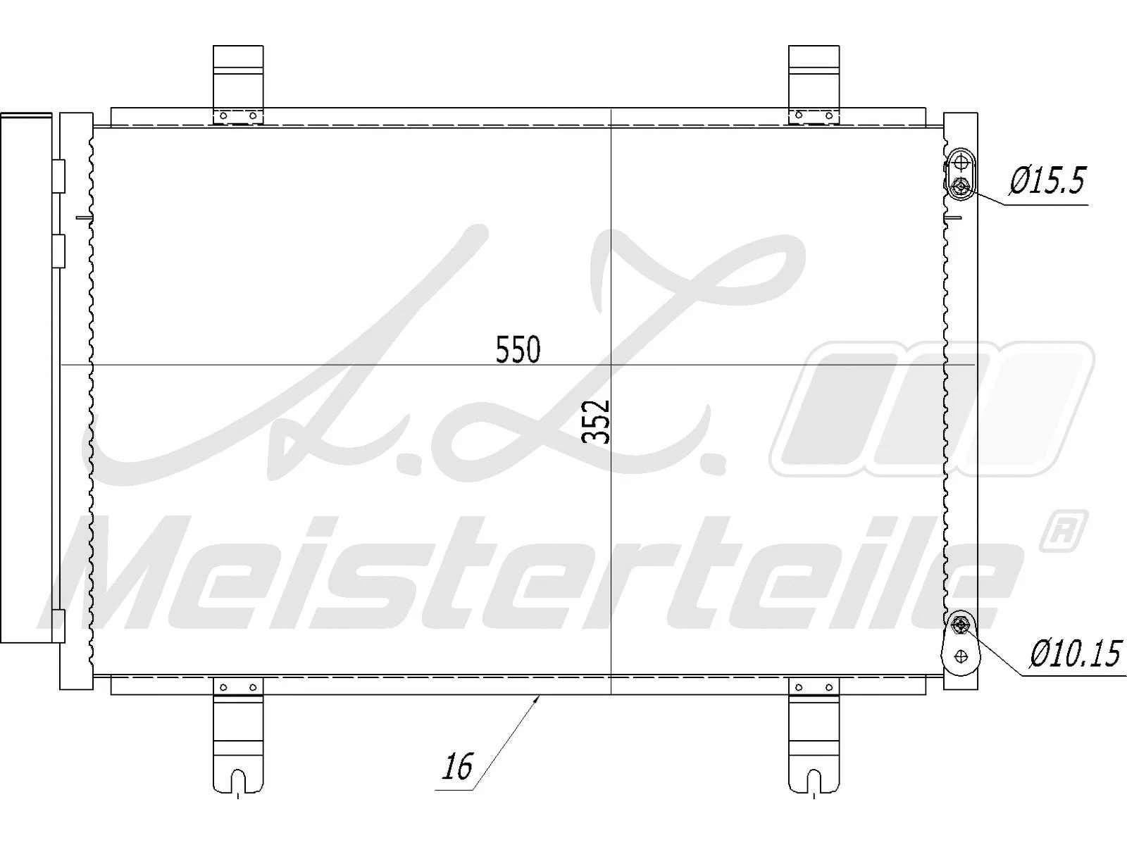 Condenseur, climatisation A.Z. Meisterteile AZMT-45-030-1049