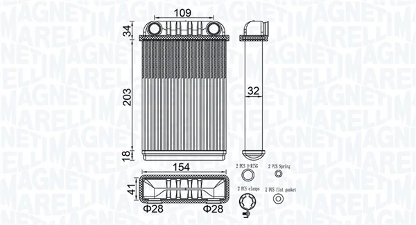 Système de chauffage MAGNETI MARELLI 350218512000