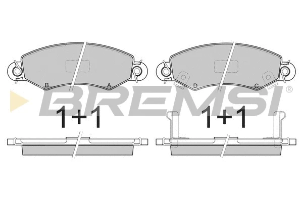 Kit de plaquettes de frein, frein à disque BREMSI BP2846