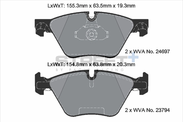 Kit de plaquettes de frein, frein à disque PAGID Racing T8089SP2001