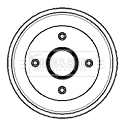 Tambour de frein BORG & BECK BBR7065
