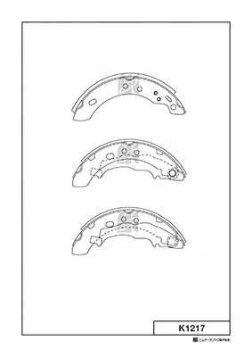 Jeu de mâchoires de frein MK Kashiyama K1217