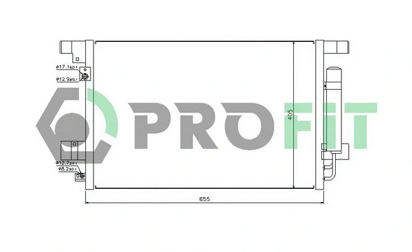 Condenseur, climatisation PROFIT PR 1605C1