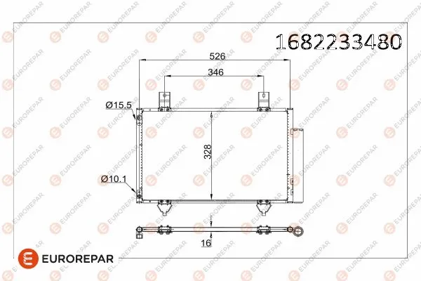 Condenseur, climatisation EUROREPAR 1682233480