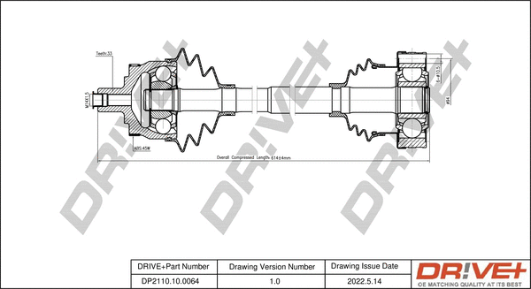 Arbre de transmission Dr!ve+ DP2110.10.0064