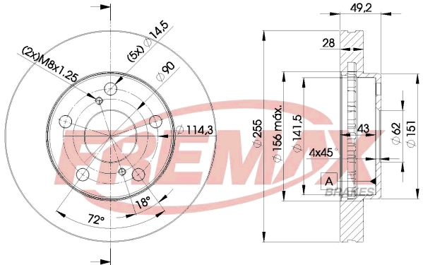 Disque de frein FREMAX BD-3302