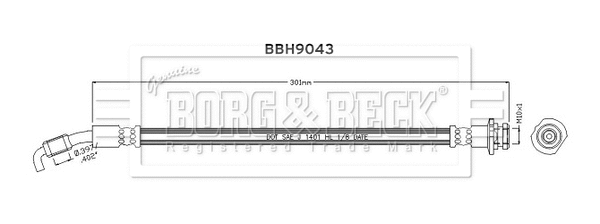 Flexible de frein BORG & BECK BBH9043